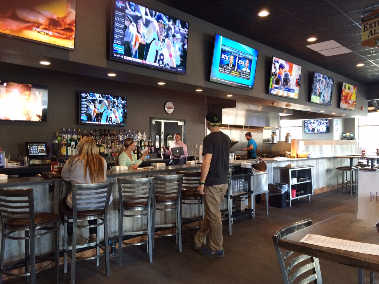 Inside a sports bar