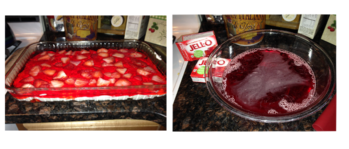 Pretzel jello and ingredients