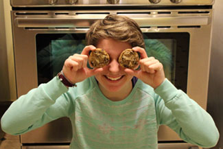 Image: Me with cookies as eyes