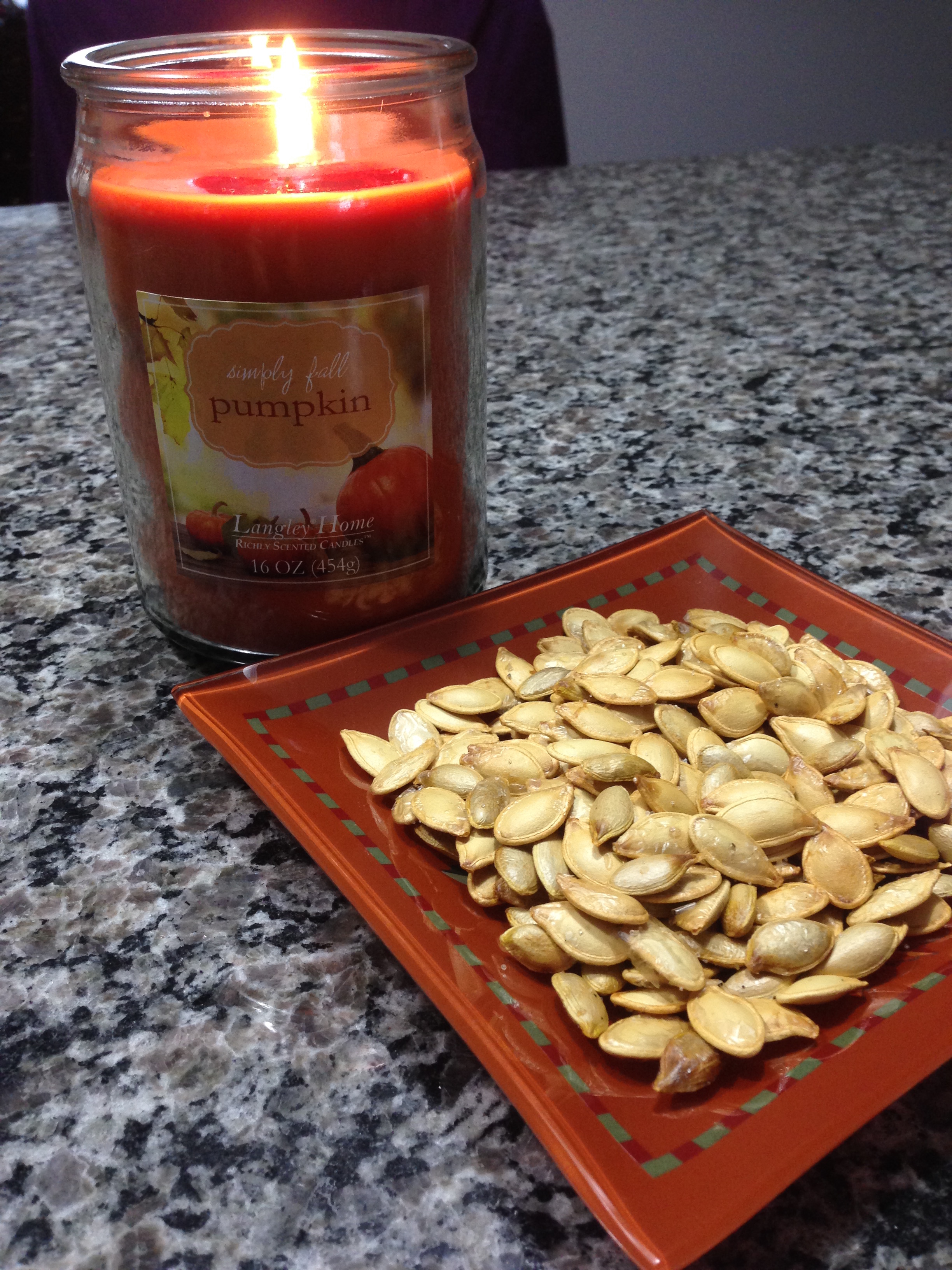 Pumpkin Seeds with Candle