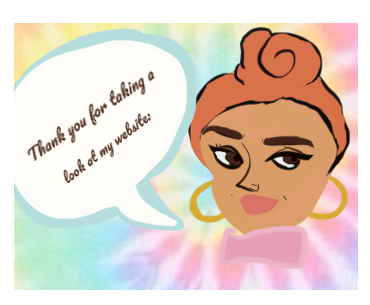Image: A drawing of me saying Thank you for taking a look at my website