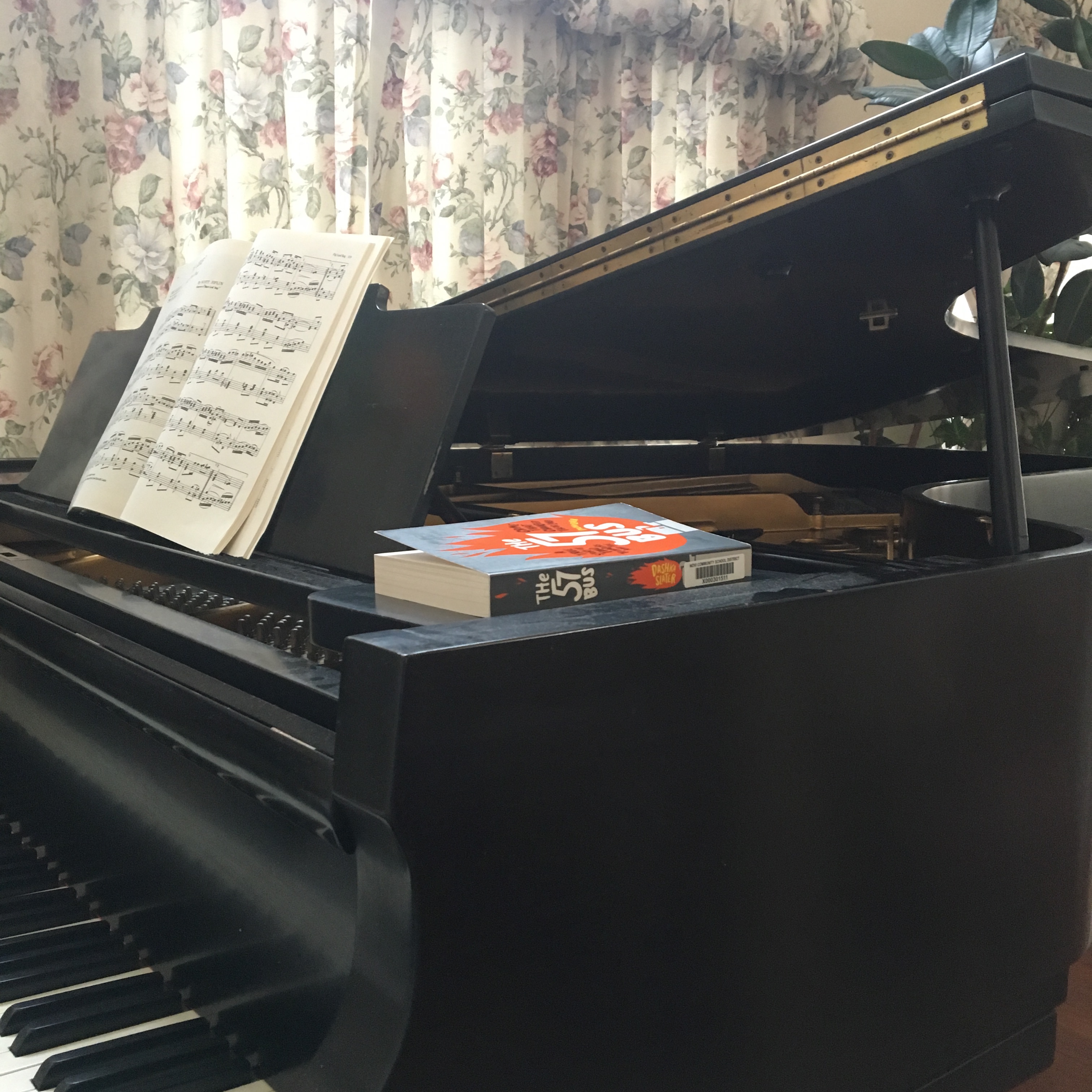 piano with book