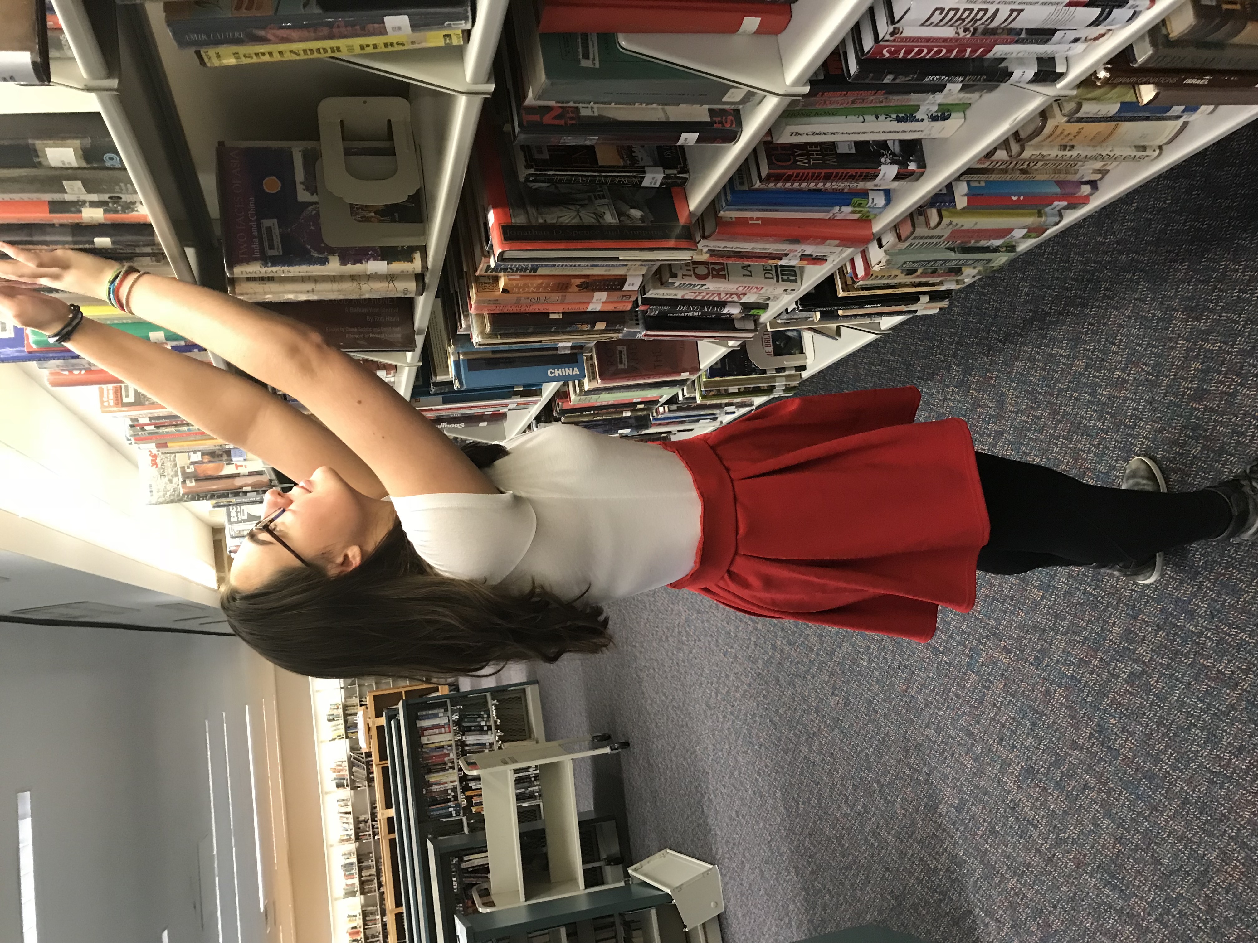 Searching for books in the library