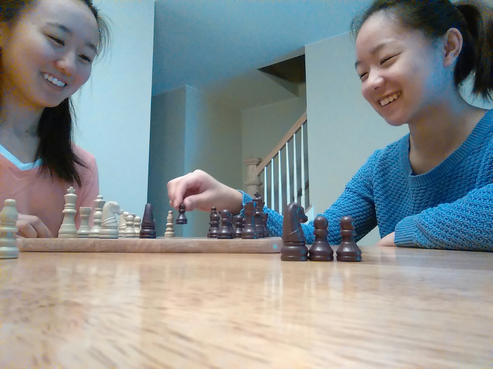 us playing chess