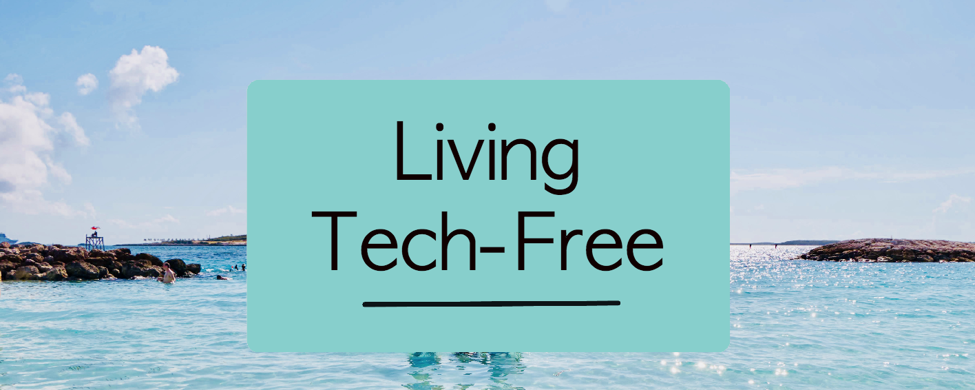 Picture of Ocean with Words: Living Tech-Free