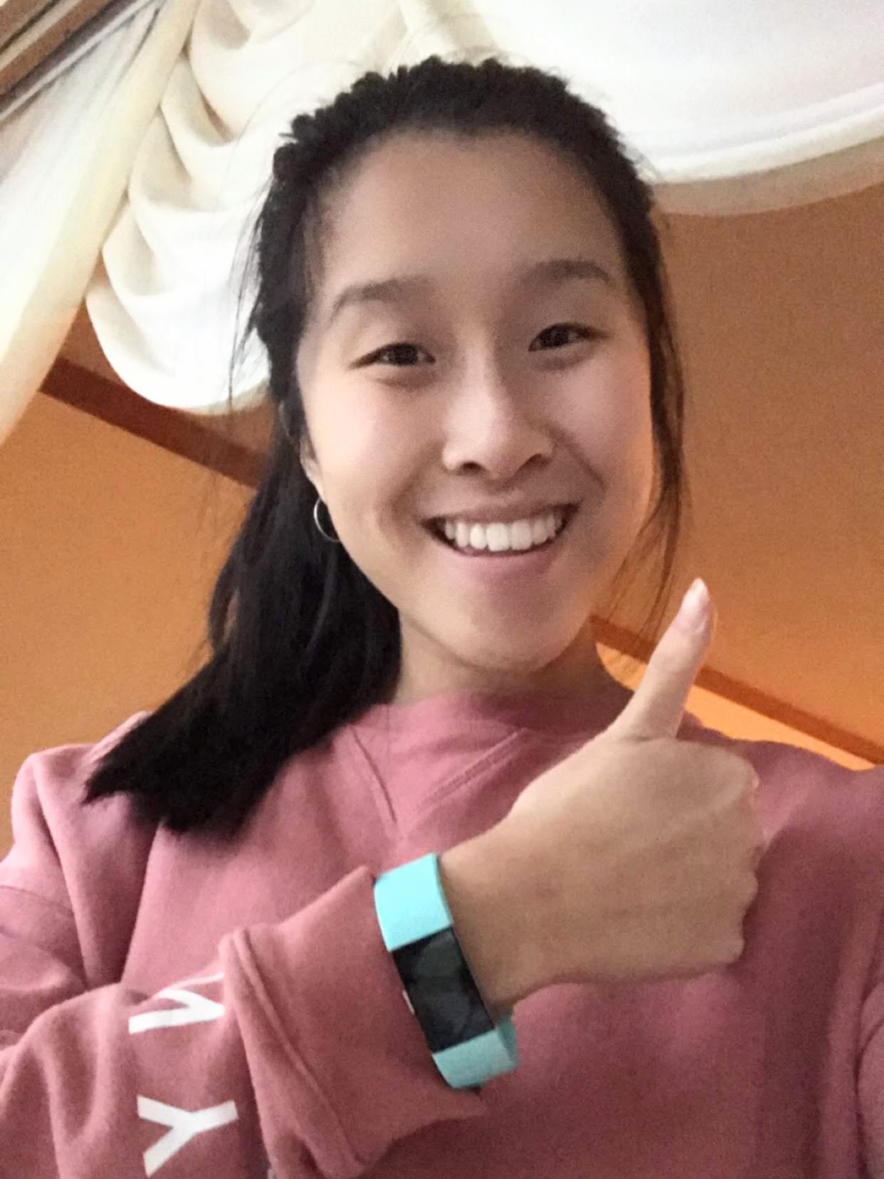 Abby and her Fitbit Charge 2