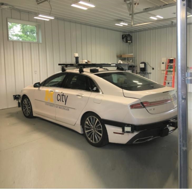 Autonomous car being tested at the University of Michigan