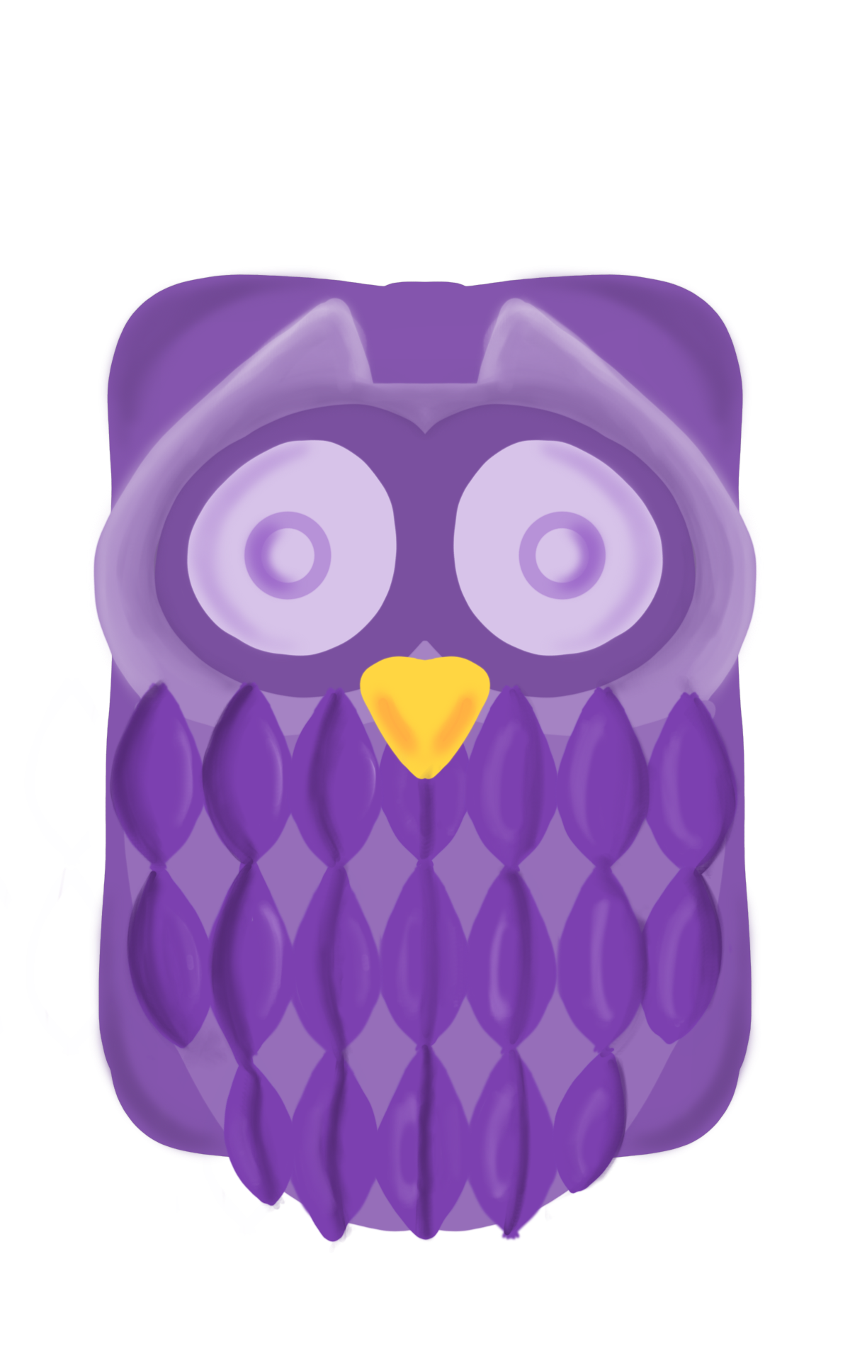 purple owl phonecase