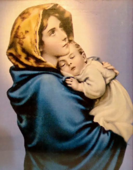 Saint Mary Holding Sleeping Baby Jesus
