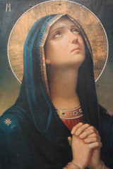 Saint Mary Praying With Hands Folded