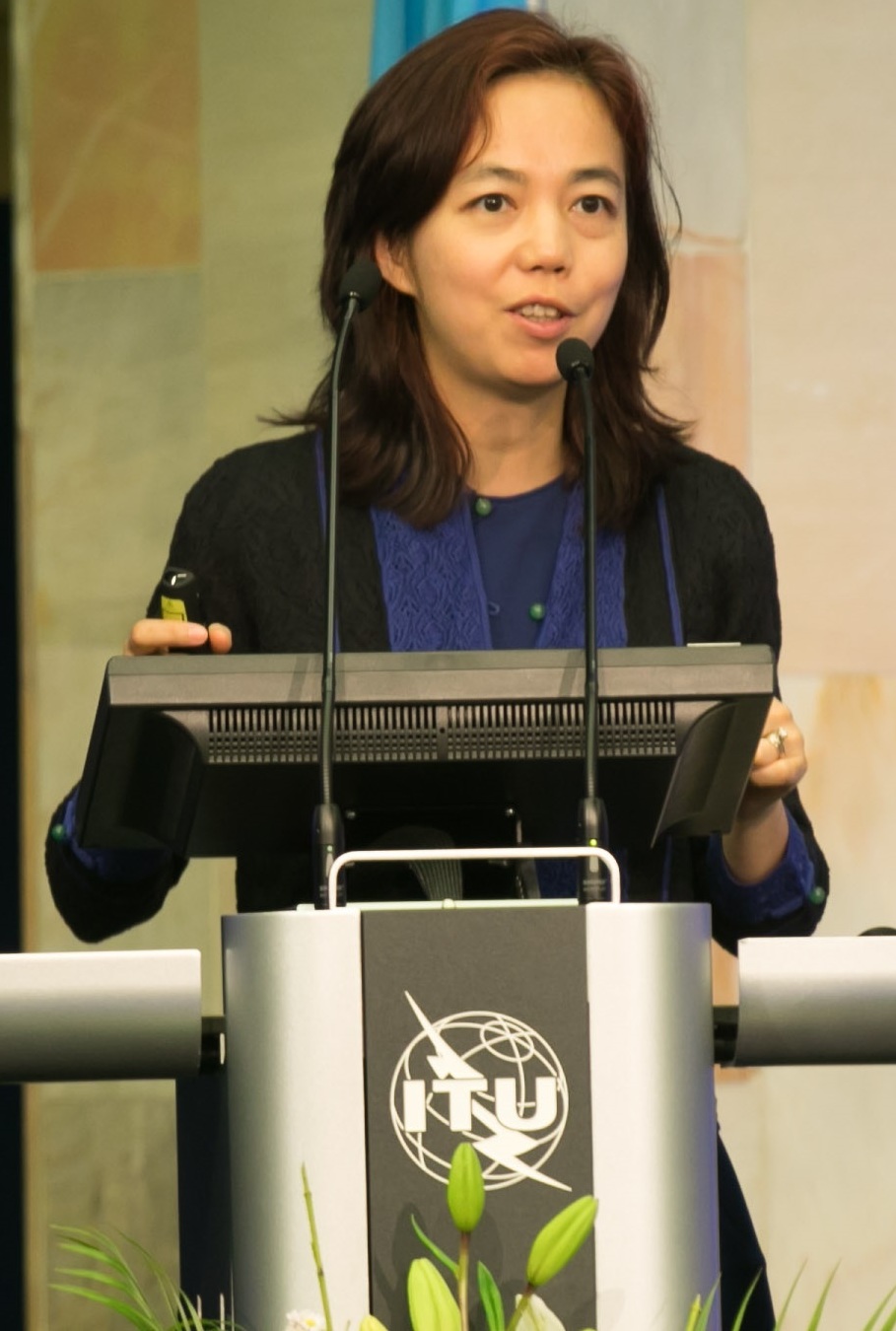 Fei-Fei Li speaking at AI for Good event in 2017